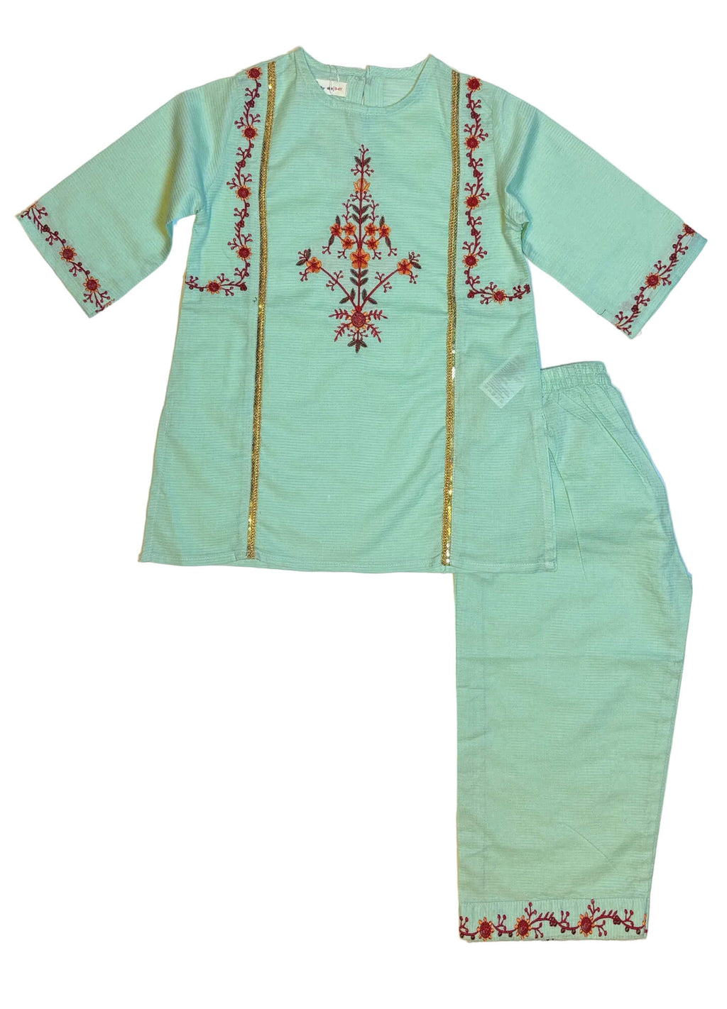 MINT EMBROIDERED SUIT
