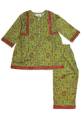 GREEN PRINTED SUIT