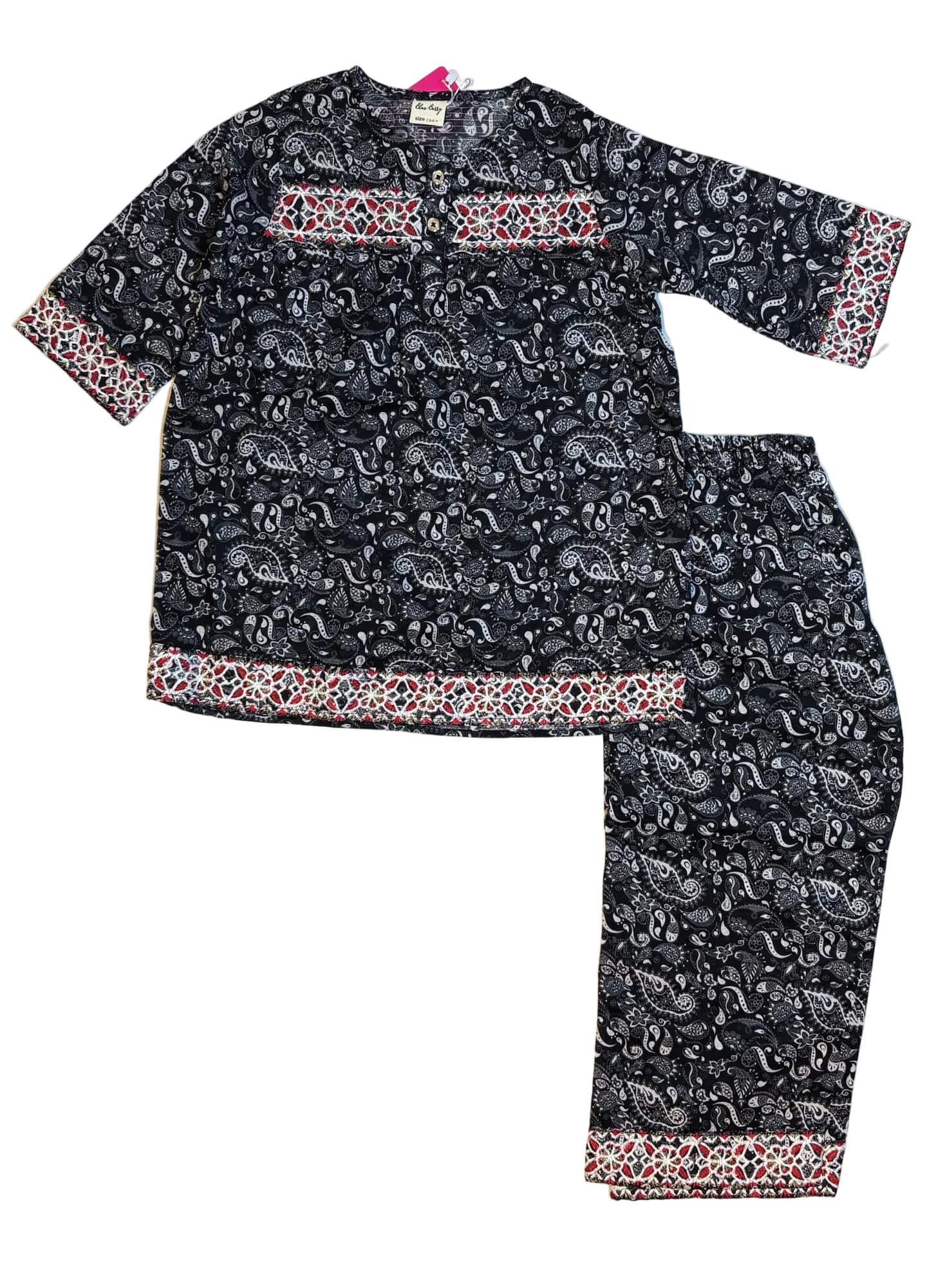 BLACK EMBROIDERED SUIT
