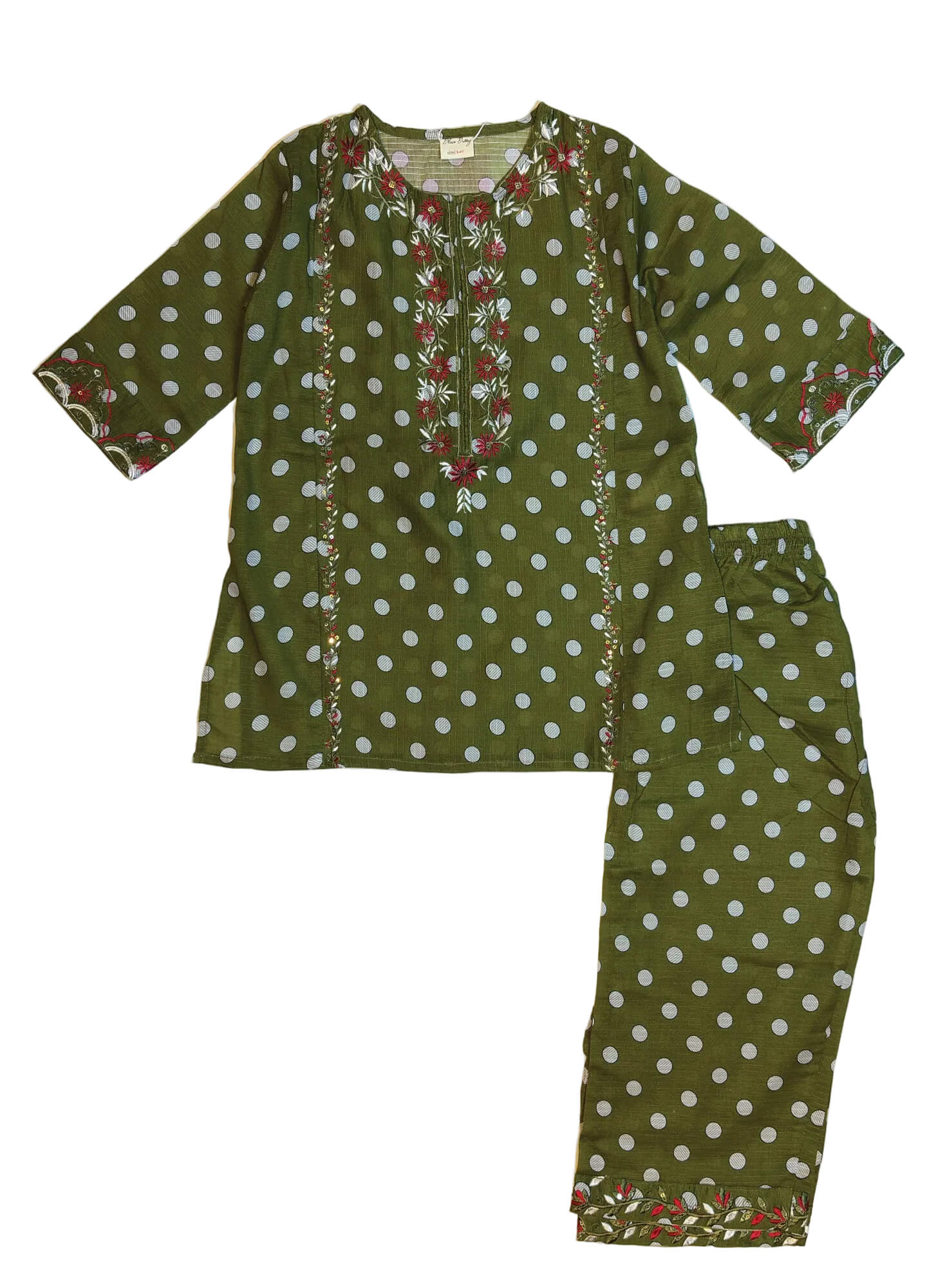 GREEN EMBROIDERED SUIT